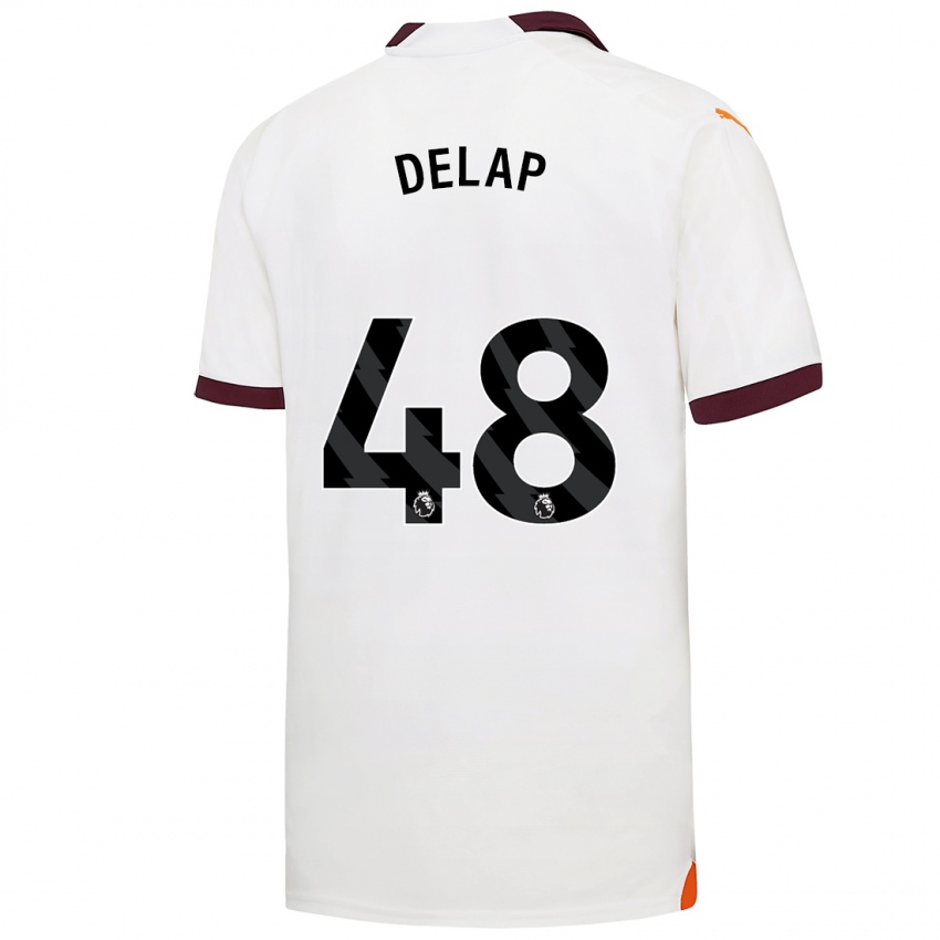 Niño Camiseta Liam Delap #48 Blanco 2ª Equipación 2023/24 La Camisa