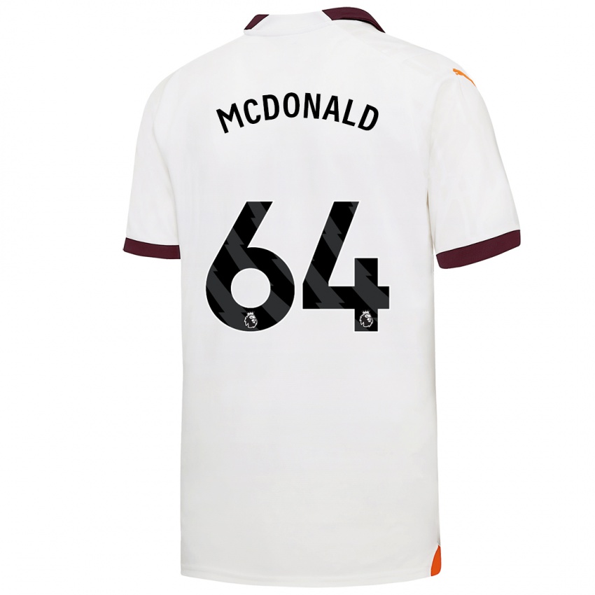 Niño Camiseta Rowan Mcdonald #64 Blanco 2ª Equipación 2023/24 La Camisa