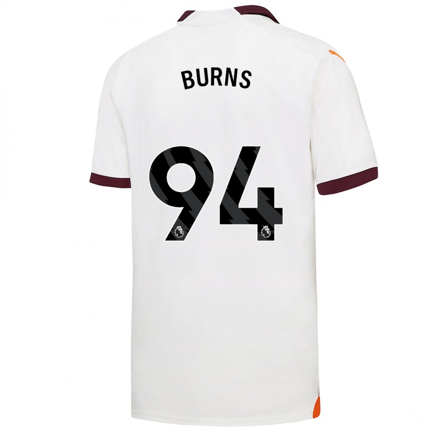 Niño Camiseta Finley Burns #94 Blanco 2ª Equipación 2023/24 La Camisa