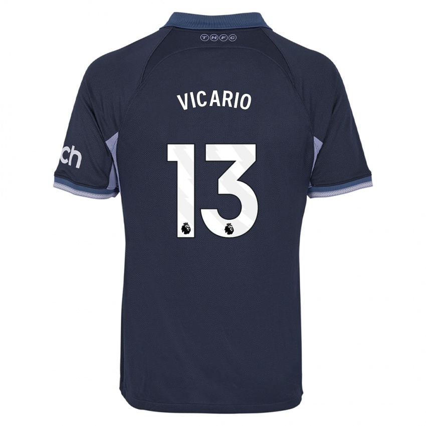 Niño Camiseta Guglielmo Vicario #13 Azul Oscuro 2ª Equipación 2023/24 La Camisa
