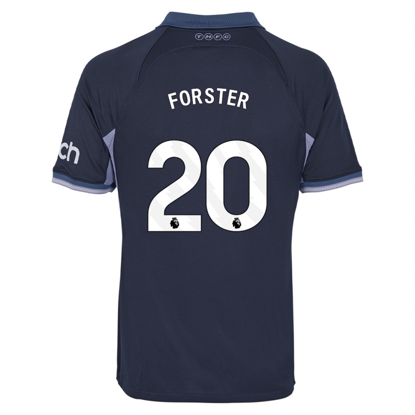 Niño Camiseta Fraser Forster #20 Azul Oscuro 2ª Equipación 2023/24 La Camisa