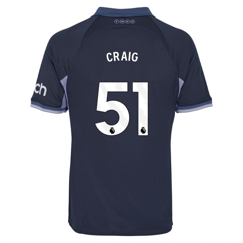 Niño Camiseta Matthew Craig #51 Azul Oscuro 2ª Equipación 2023/24 La Camisa