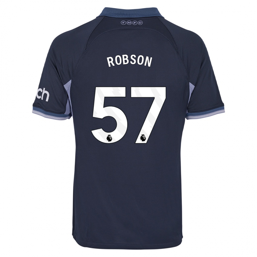 Niño Camiseta Max Robson #57 Azul Oscuro 2ª Equipación 2023/24 La Camisa