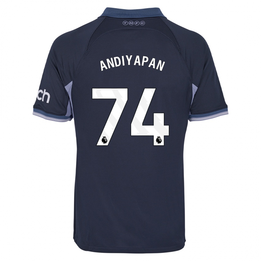 Niño Camiseta William Andiyapan #74 Azul Oscuro 2ª Equipación 2023/24 La Camisa