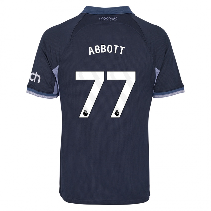 Niño Camiseta George Abbott #77 Azul Oscuro 2ª Equipación 2023/24 La Camisa