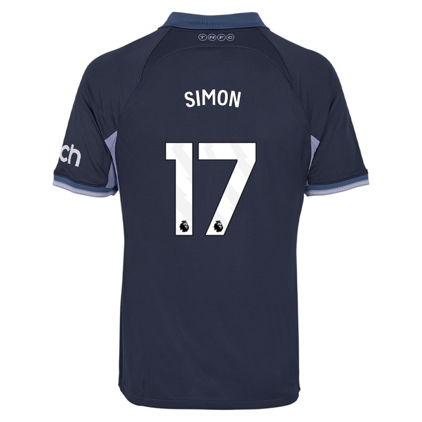 Niño Camiseta Kyah Simon #17 Azul Oscuro 2ª Equipación 2023/24 La Camisa