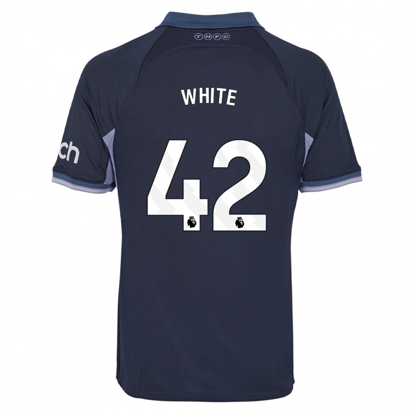 Niño Camiseta Harvey White #42 Azul Oscuro 2ª Equipación 2023/24 La Camisa