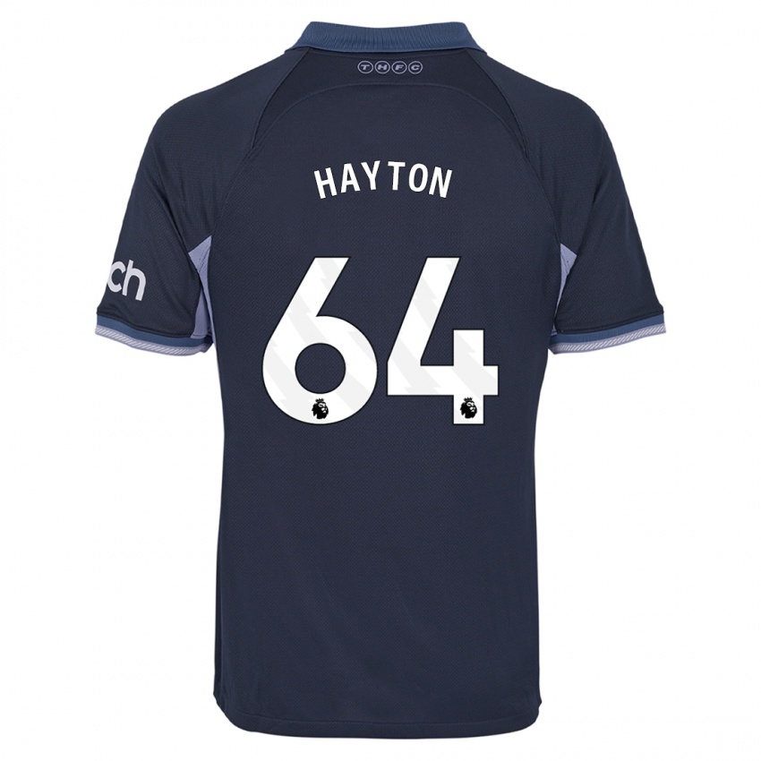 Niño Camiseta Adam Hayton #64 Azul Oscuro 2ª Equipación 2023/24 La Camisa