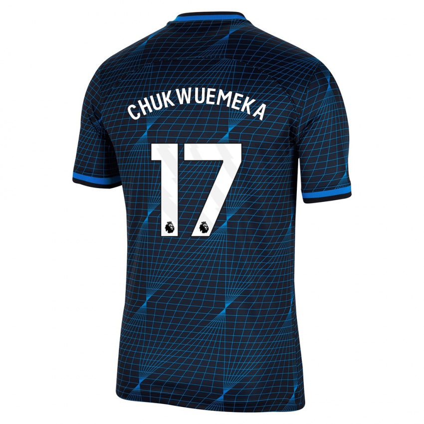 Niño Camiseta Carney Chukwuemeka #17 Azul Oscuro 2ª Equipación 2023/24 La Camisa