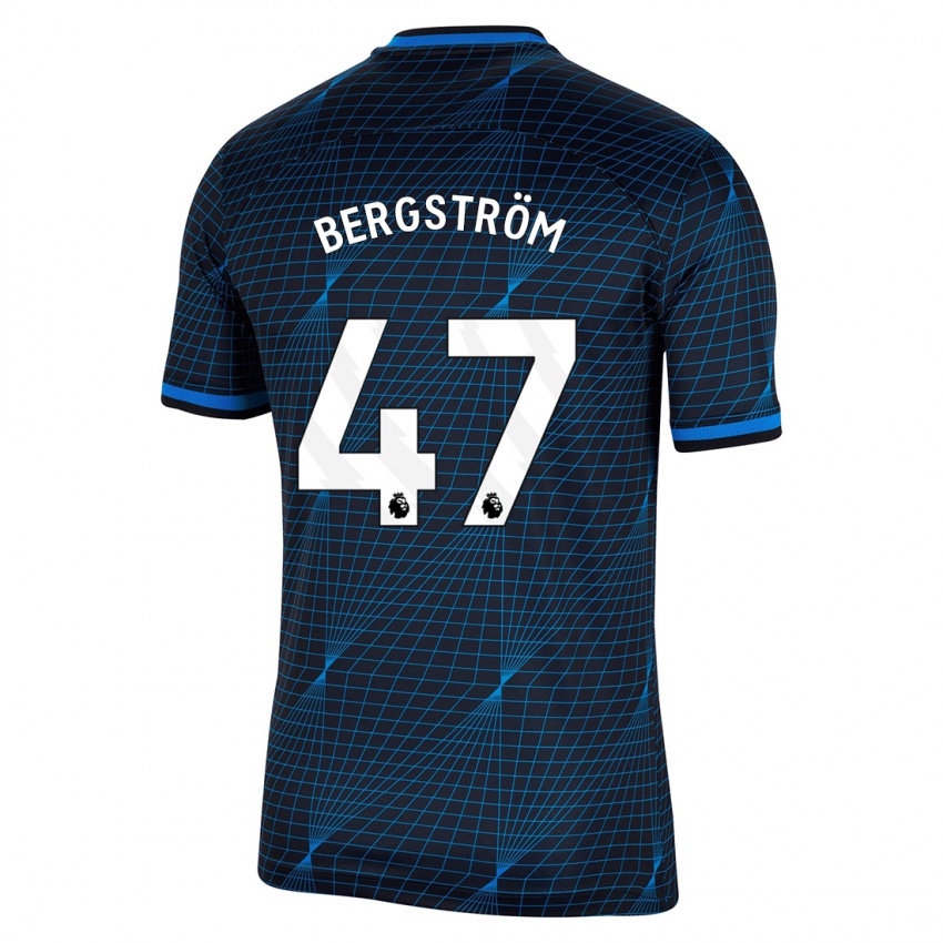 Niño Camiseta Lucas Bergström #47 Azul Oscuro 2ª Equipación 2023/24 La Camisa