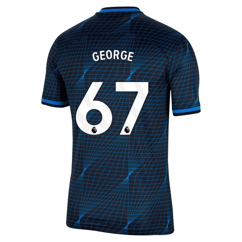 Niño Camiseta Tyrique George #67 Azul Oscuro 2ª Equipación 2023/24 La Camisa