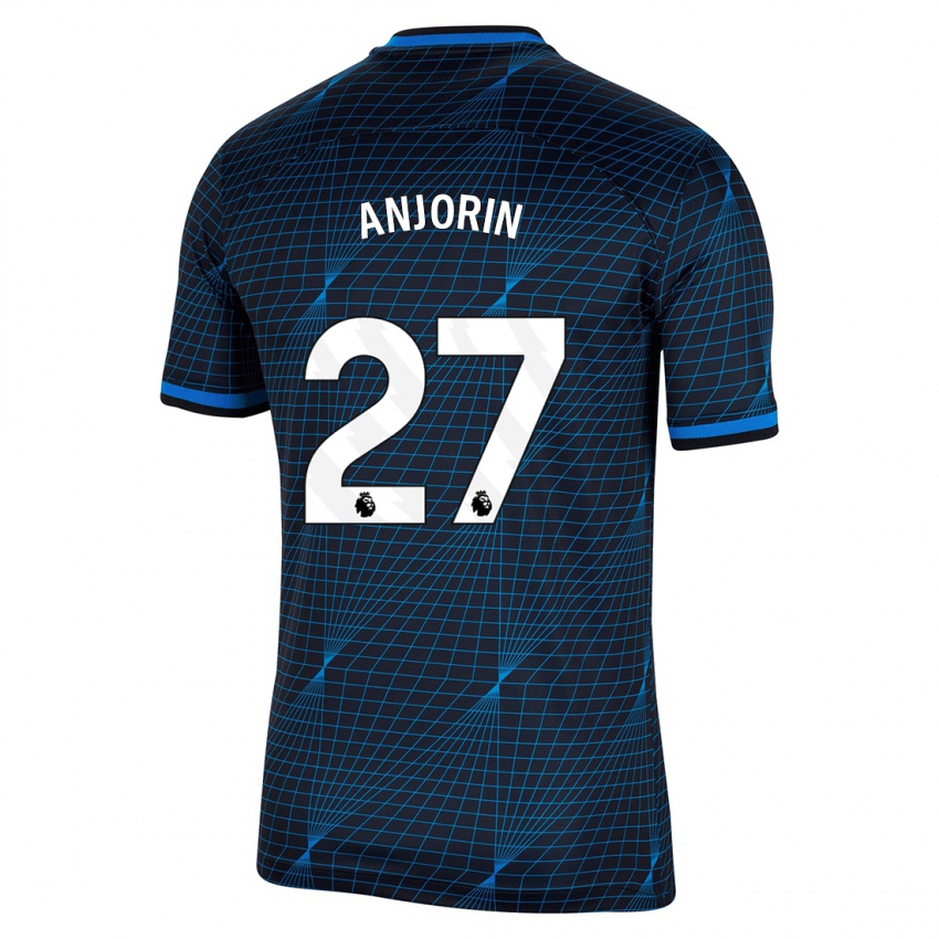 Niño Camiseta Tino Anjorin #27 Azul Oscuro 2ª Equipación 2023/24 La Camisa