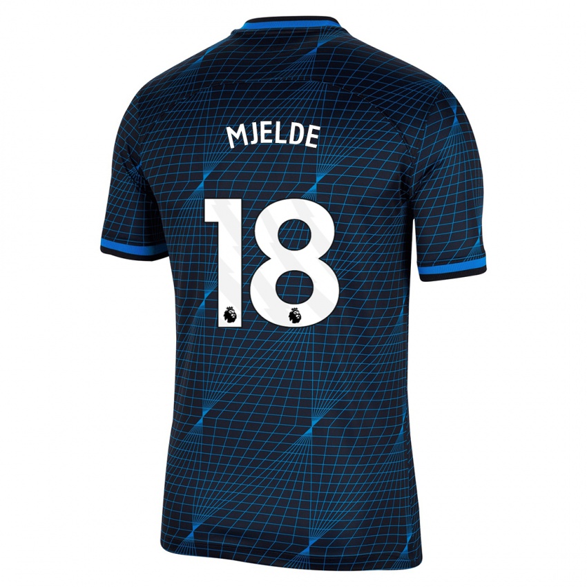 Niño Camiseta Maren Mjelde #18 Azul Oscuro 2ª Equipación 2023/24 La Camisa