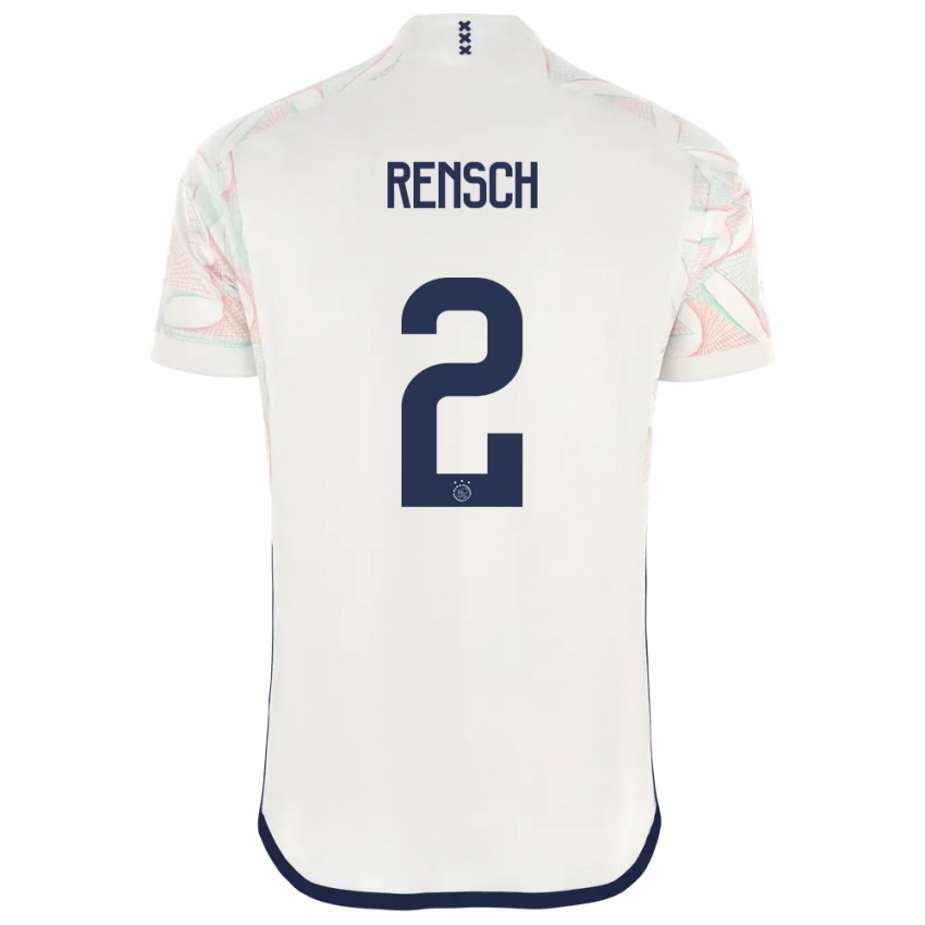Niño Camiseta Devyne Rensch #2 Blanco 2ª Equipación 2023/24 La Camisa