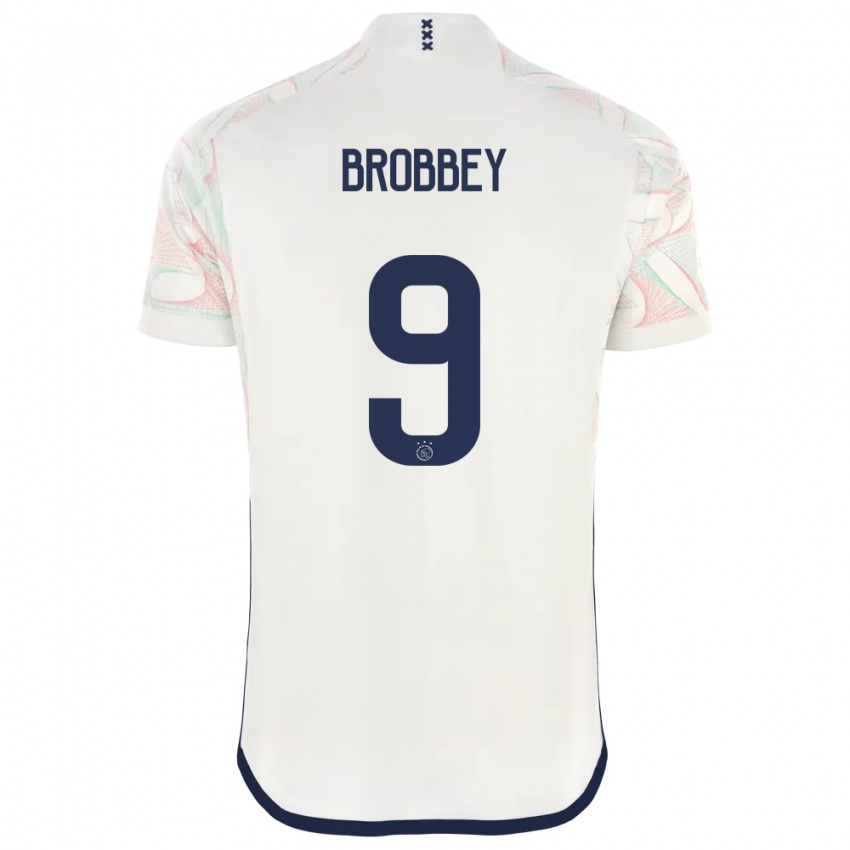 Niño Camiseta Brian Brobbey #9 Blanco 2ª Equipación 2023/24 La Camisa