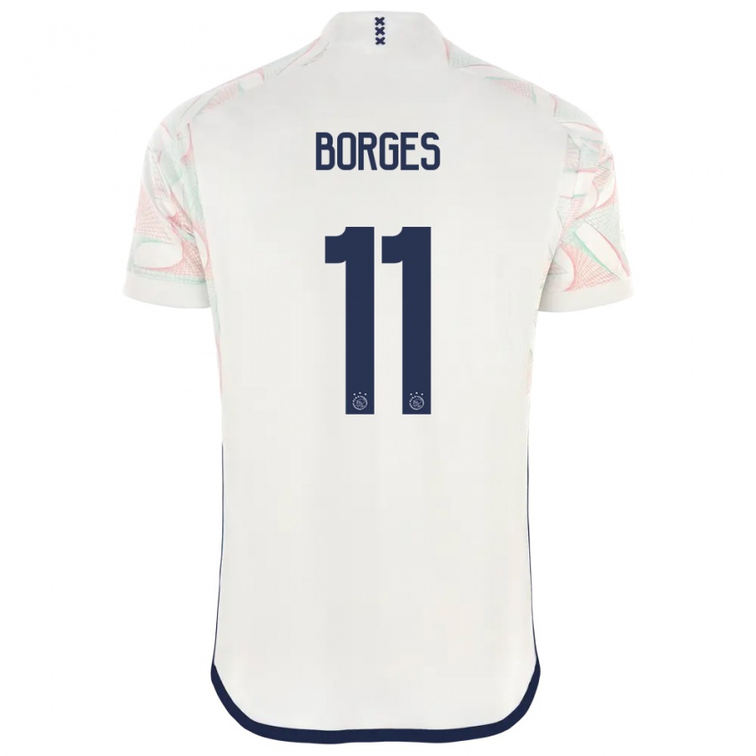 Niño Camiseta Carlos Borges #11 Blanco 2ª Equipación 2023/24 La Camisa