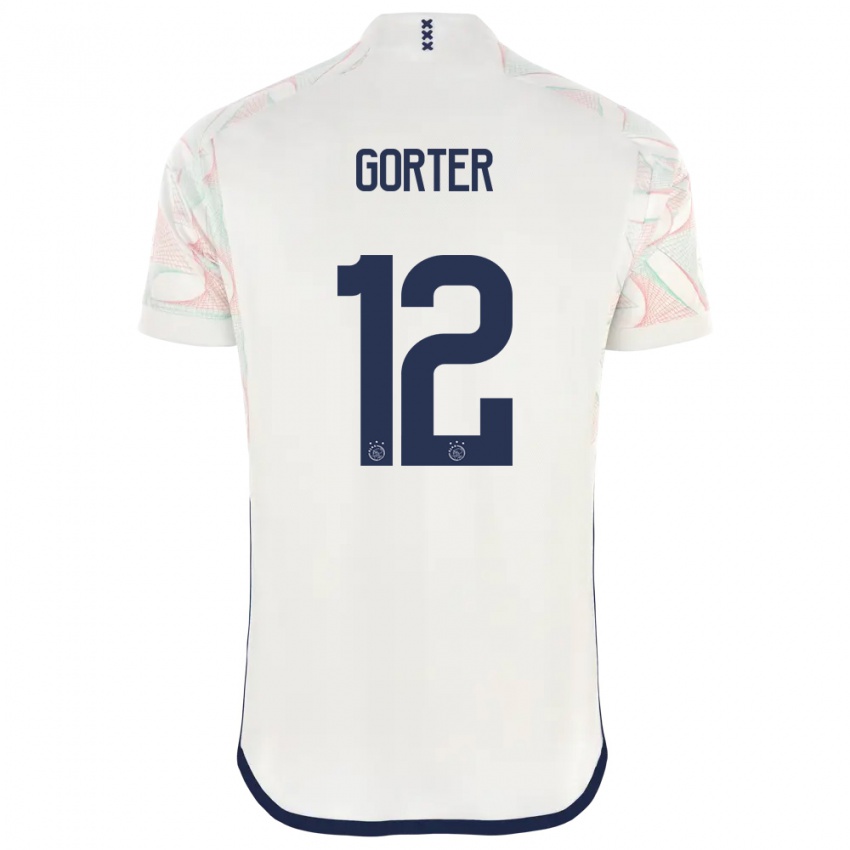 Niño Camiseta Jay Gorter #12 Blanco 2ª Equipación 2023/24 La Camisa