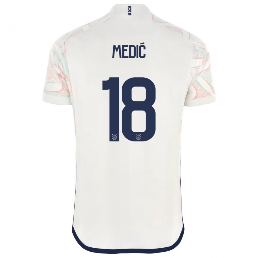 Niño Camiseta Jakov Medic #18 Blanco 2ª Equipación 2023/24 La Camisa