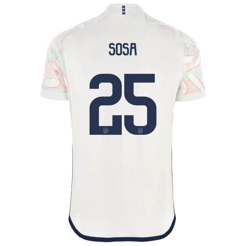 Niño Camiseta Borna Sosa #25 Blanco 2ª Equipación 2023/24 La Camisa
