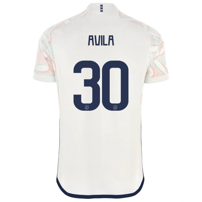 Niño Camiseta Gastón Ávila #30 Blanco 2ª Equipación 2023/24 La Camisa