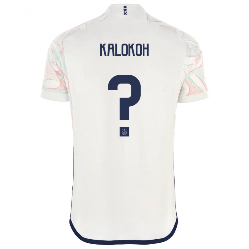 Niño Camiseta David Kalokoh #0 Blanco 2ª Equipación 2023/24 La Camisa