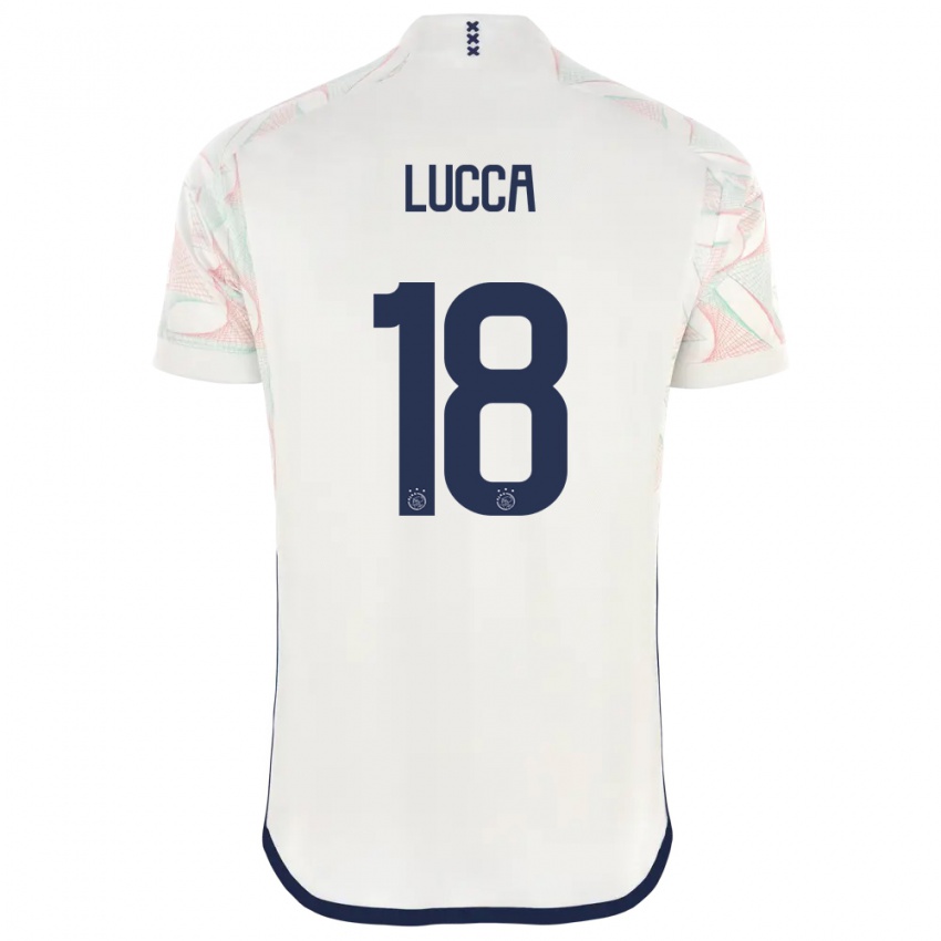 Niño Camiseta Lorenzo Lucca #18 Blanco 2ª Equipación 2023/24 La Camisa