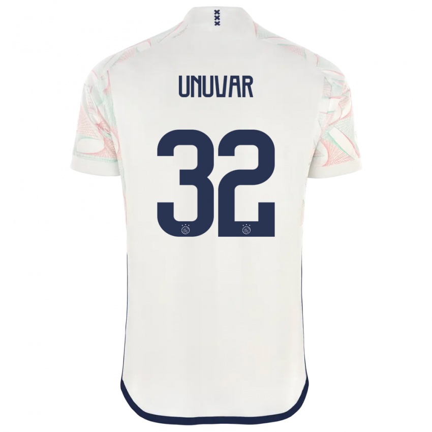 Niño Camiseta Naci Unuvar #32 Blanco 2ª Equipación 2023/24 La Camisa