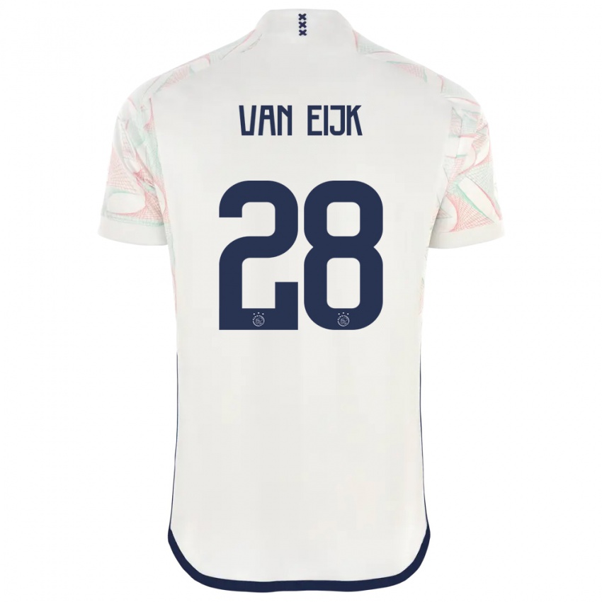 Niño Camiseta Regina Van Eijk #28 Blanco 2ª Equipación 2023/24 La Camisa