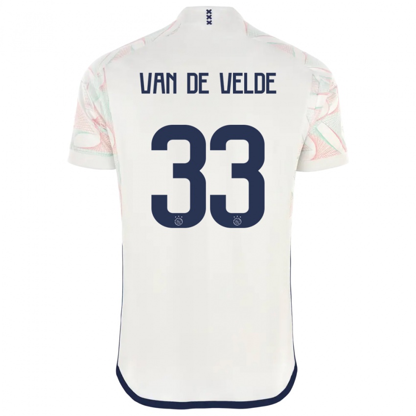 Niño Camiseta Jonna Van De Velde #33 Blanco 2ª Equipación 2023/24 La Camisa