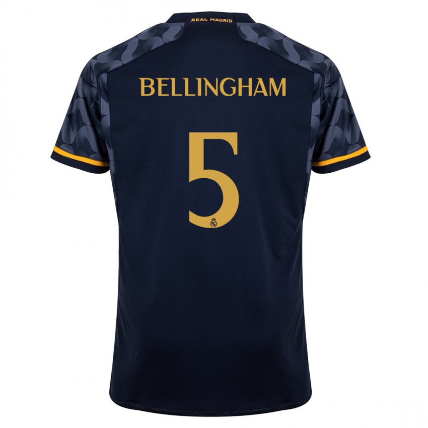 Niño Camiseta Jude Bellingham #5 Azul Oscuro 2ª Equipación 2023/24 La Camisa