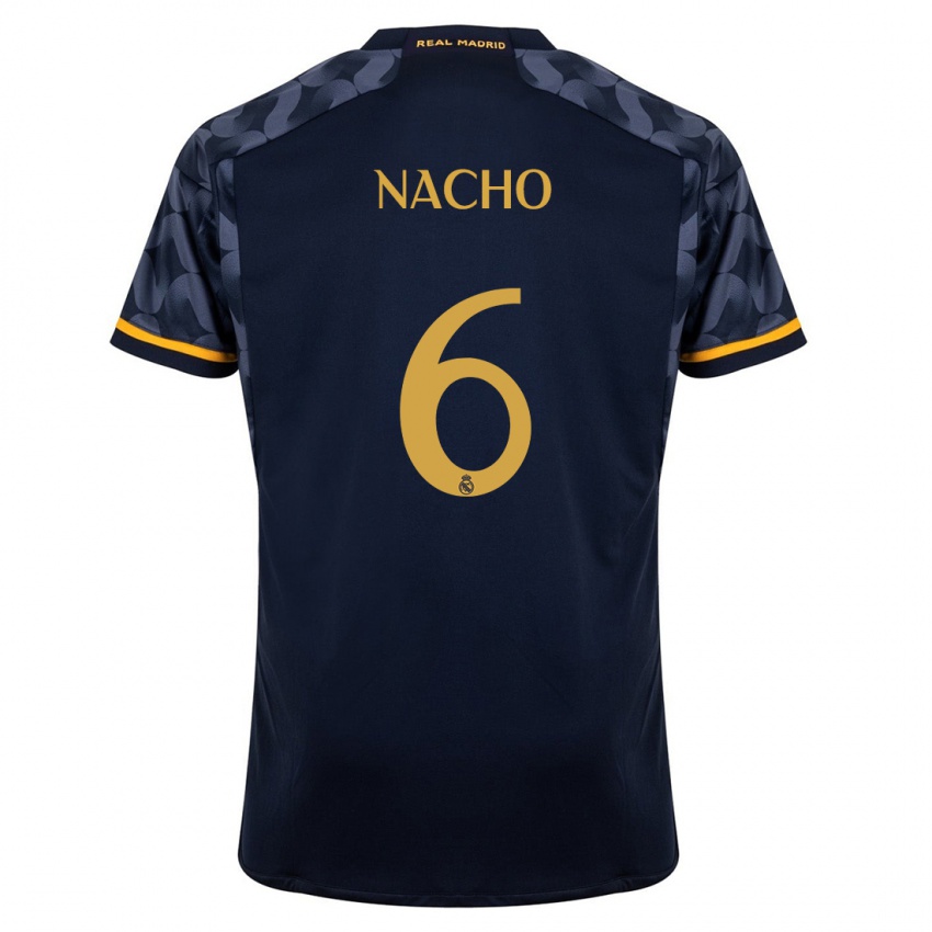 Niño Camiseta Nacho Fernandez #6 Azul Oscuro 2ª Equipación 2023/24 La Camisa