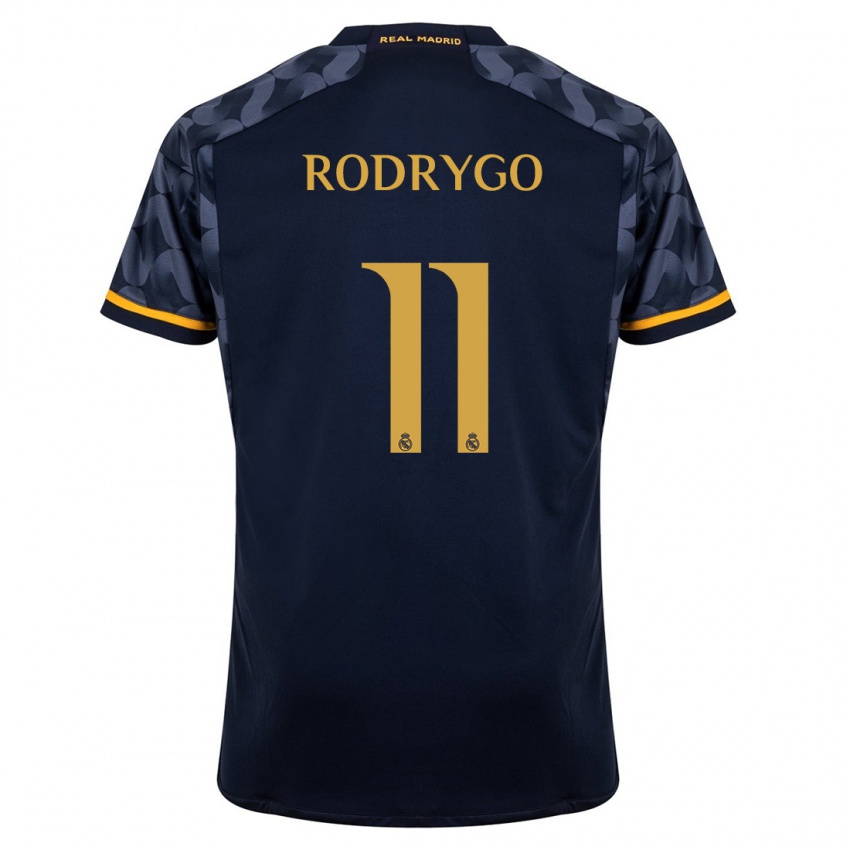 Niño Camiseta Rodrygo #11 Azul Oscuro 2ª Equipación 2023/24 La Camisa