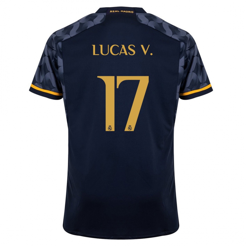 Niño Camiseta Lucas Vazquez #17 Azul Oscuro 2ª Equipación 2023/24 La Camisa