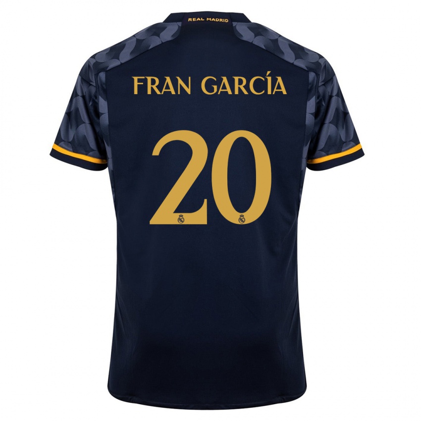 Niño Camiseta Fran García #20 Azul Oscuro 2ª Equipación 2023/24 La Camisa