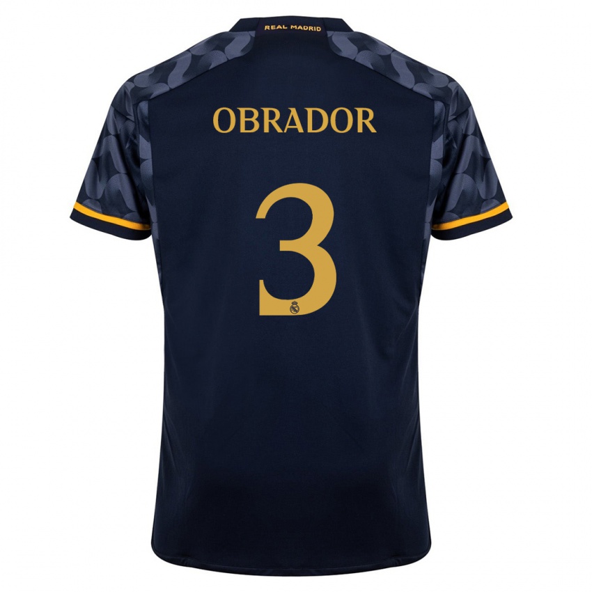 Niño Camiseta Rafel Obrador #3 Azul Oscuro 2ª Equipación 2023/24 La Camisa