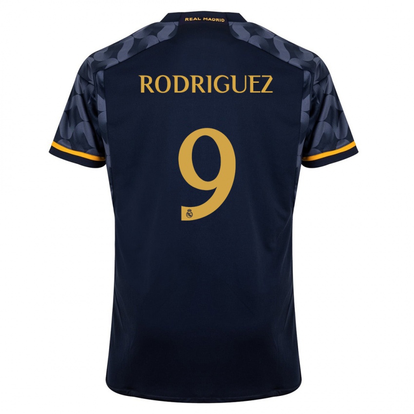 Niño Camiseta Alvaro Rodriguez #9 Azul Oscuro 2ª Equipación 2023/24 La Camisa