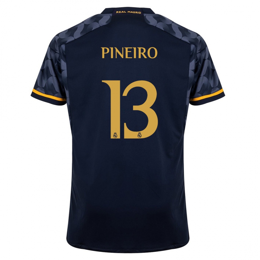 Niño Camiseta Diego Pineiro #13 Azul Oscuro 2ª Equipación 2023/24 La Camisa