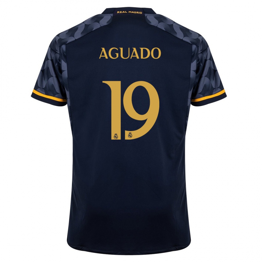 Niño Camiseta Lorenzo Aguado #19 Azul Oscuro 2ª Equipación 2023/24 La Camisa