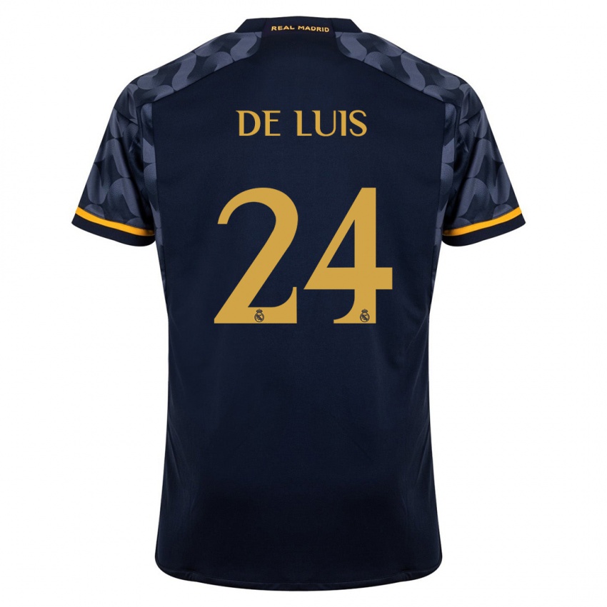 Niño Camiseta Mario De Luis #24 Azul Oscuro 2ª Equipación 2023/24 La Camisa