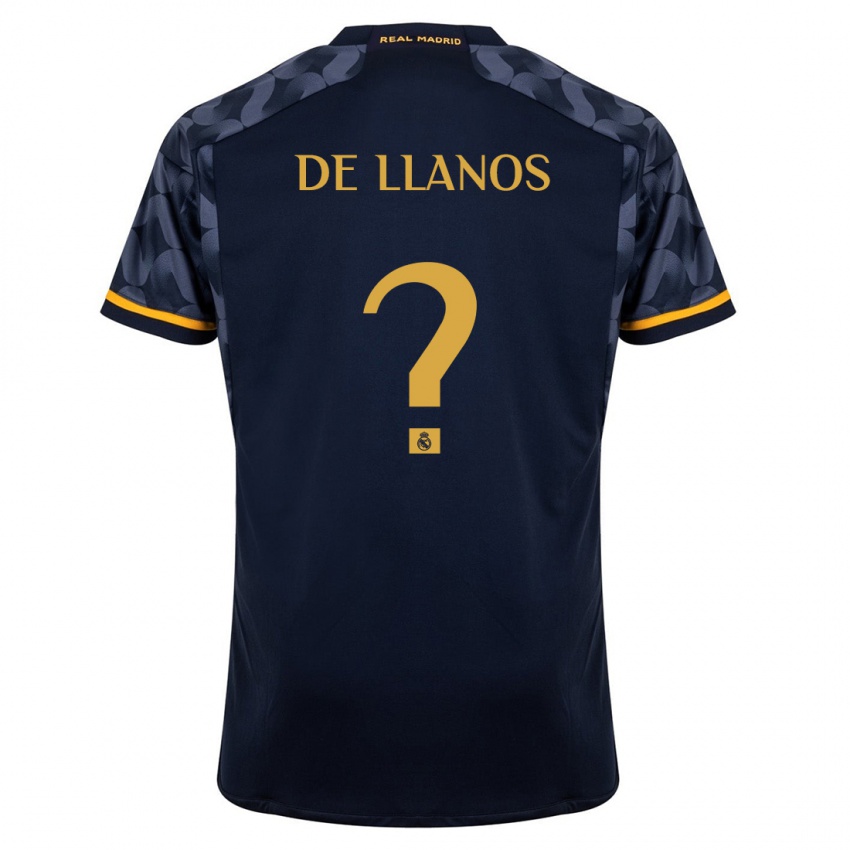 Niño Camiseta Hugo De Llanos #0 Azul Oscuro 2ª Equipación 2023/24 La Camisa