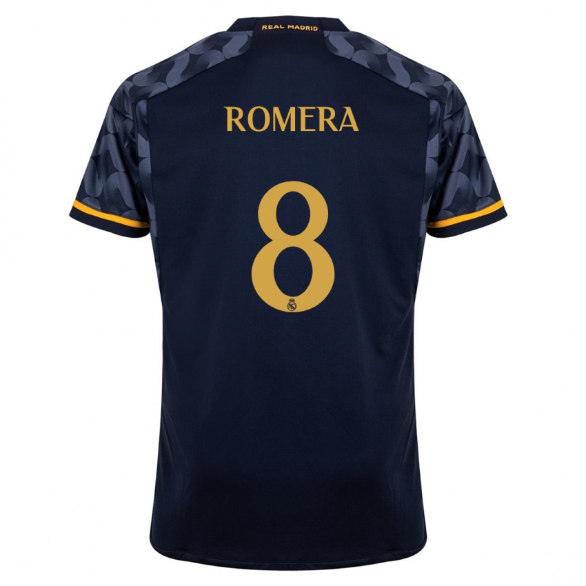 Niño Camiseta Miguel Romera #8 Azul Oscuro 2ª Equipación 2023/24 La Camisa