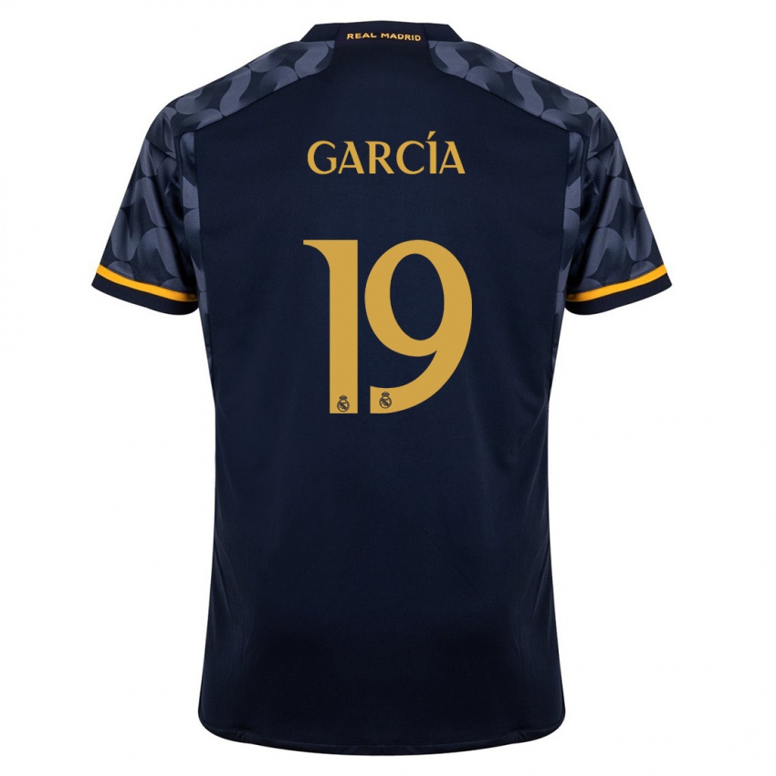 Niño Camiseta Andrés García #19 Azul Oscuro 2ª Equipación 2023/24 La Camisa