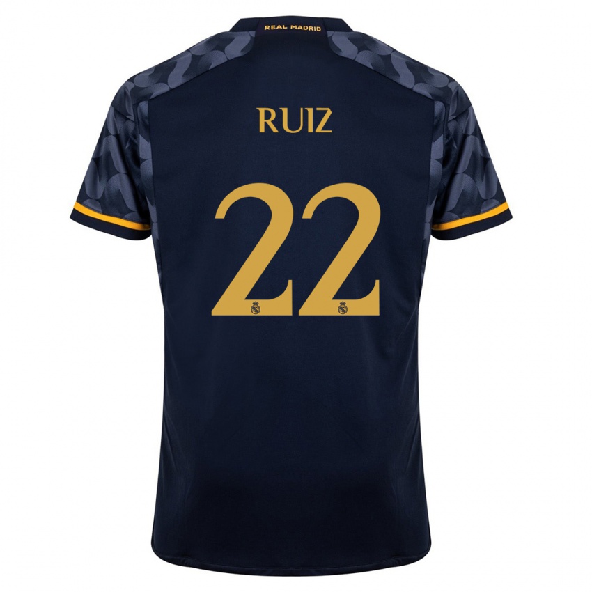 Niño Camiseta Ferran Ruiz #22 Azul Oscuro 2ª Equipación 2023/24 La Camisa