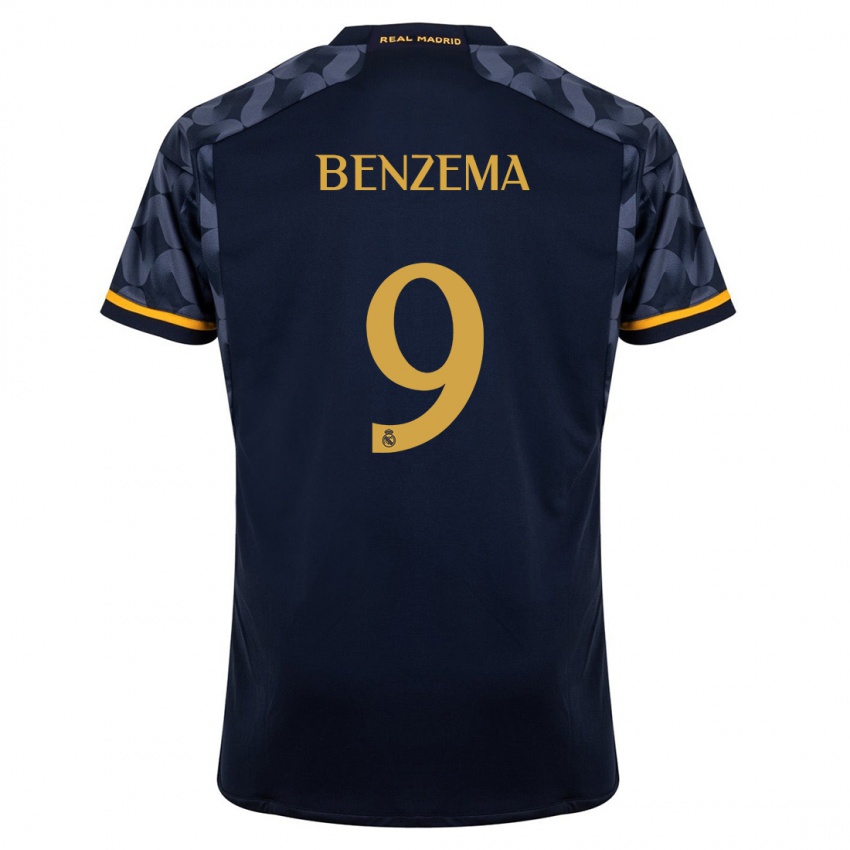 Niño Camiseta Karim Benzema #9 Azul Oscuro 2ª Equipación 2023/24 La Camisa