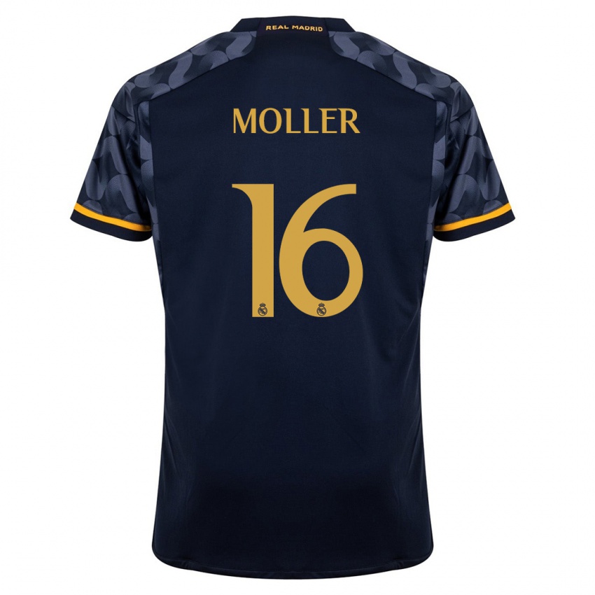 Niño Camiseta Caroline Moller #16 Azul Oscuro 2ª Equipación 2023/24 La Camisa