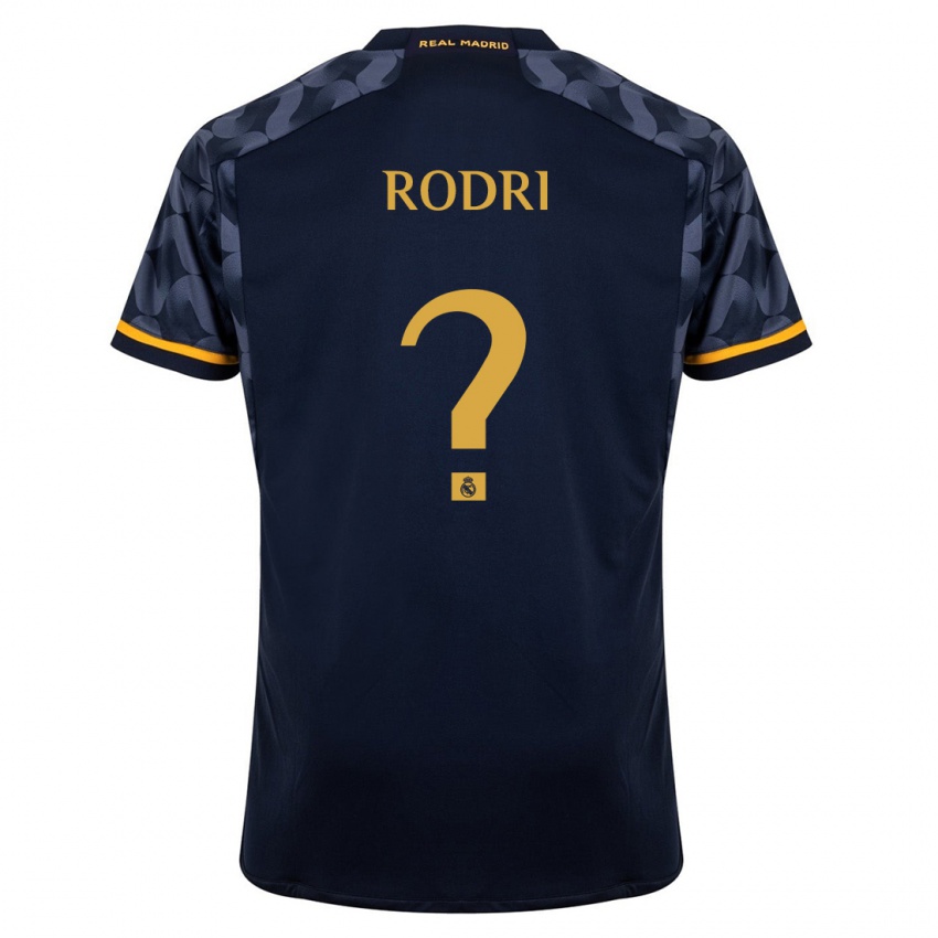 Niño Camiseta Rodri #0 Azul Oscuro 2ª Equipación 2023/24 La Camisa