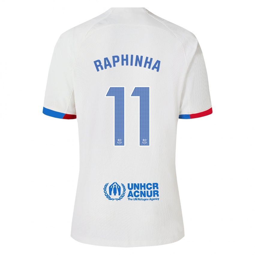 Niño Camiseta Raphinha #11 Blanco 2ª Equipación 2023/24 La Camisa