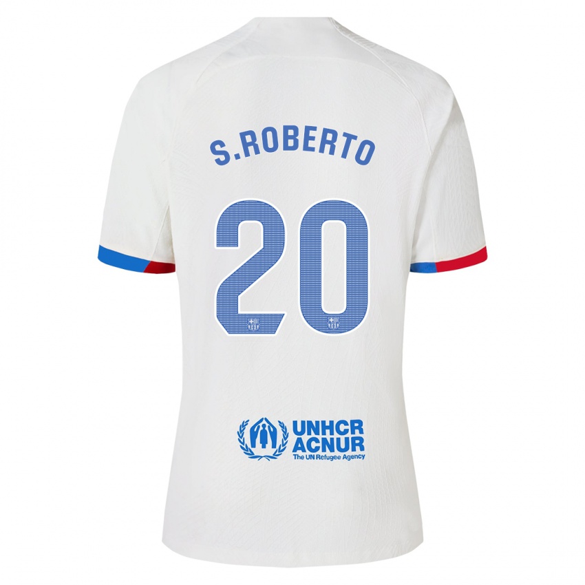 Niño Camiseta Sergi Roberto #20 Blanco 2ª Equipación 2023/24 La Camisa