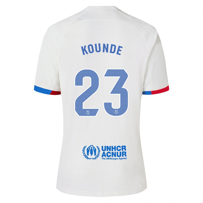 Niño Camiseta Jules Kounde #23 Blanco 2ª Equipación 2023/24 La Camisa