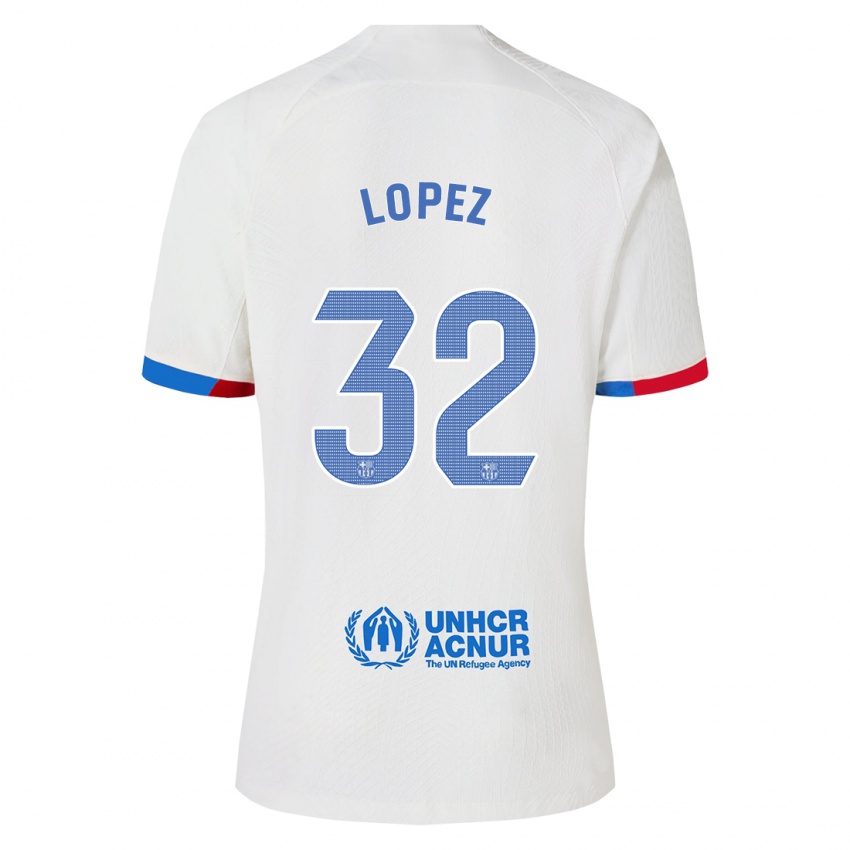 Niño Camiseta Fermin Lopez #32 Blanco 2ª Equipación 2023/24 La Camisa